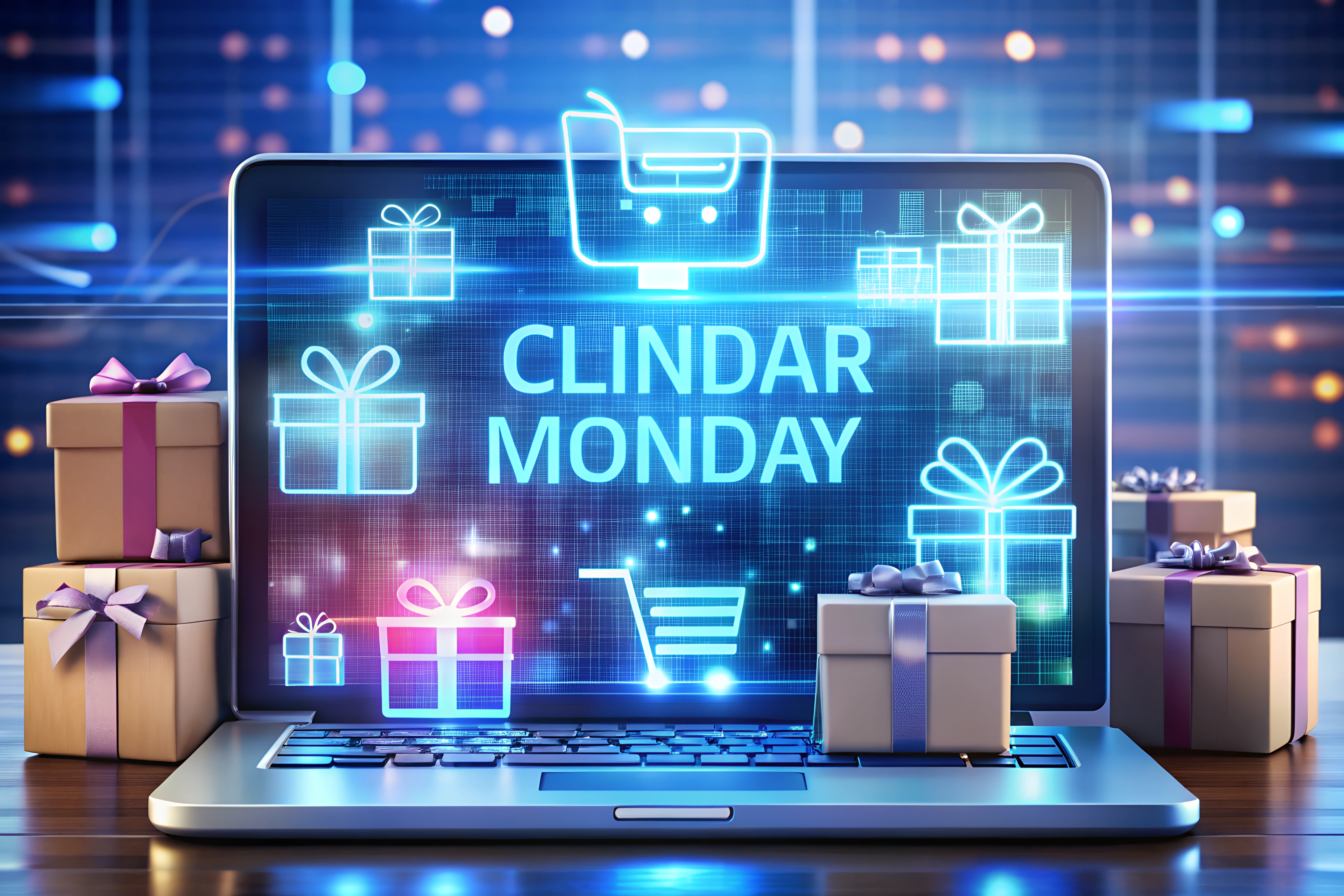 Cyber Monday laptop gifts display
